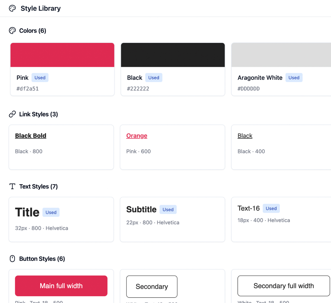 Shared design system
