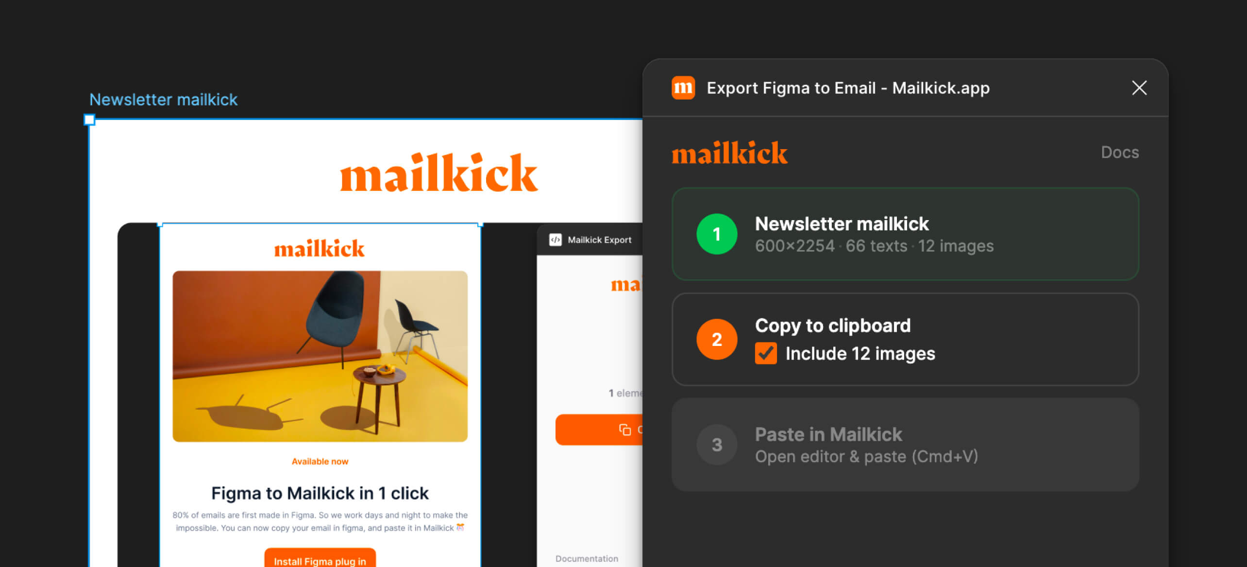 Importing a Figma email design into Mailkick